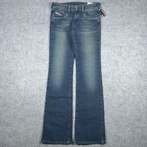 Diesel Industries Ronhar Denim Jeans Womens‎ 28x34 Flared NWT Made In Italy
